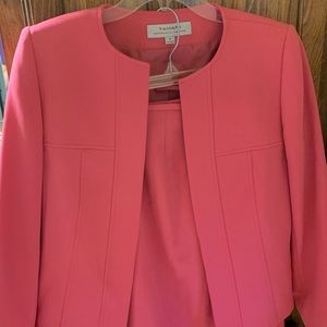 Hot pink blazer and matching pencil skirt